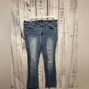 Angels Bootcut Jeans Size 14 | Embellished Pocket Stretch Denim